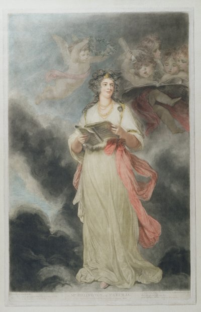 Elizabeth Billington (1768-1818) as St. Cecilia, Engraved by James Ward (1769-1859), 1803 by Joshua Reynolds